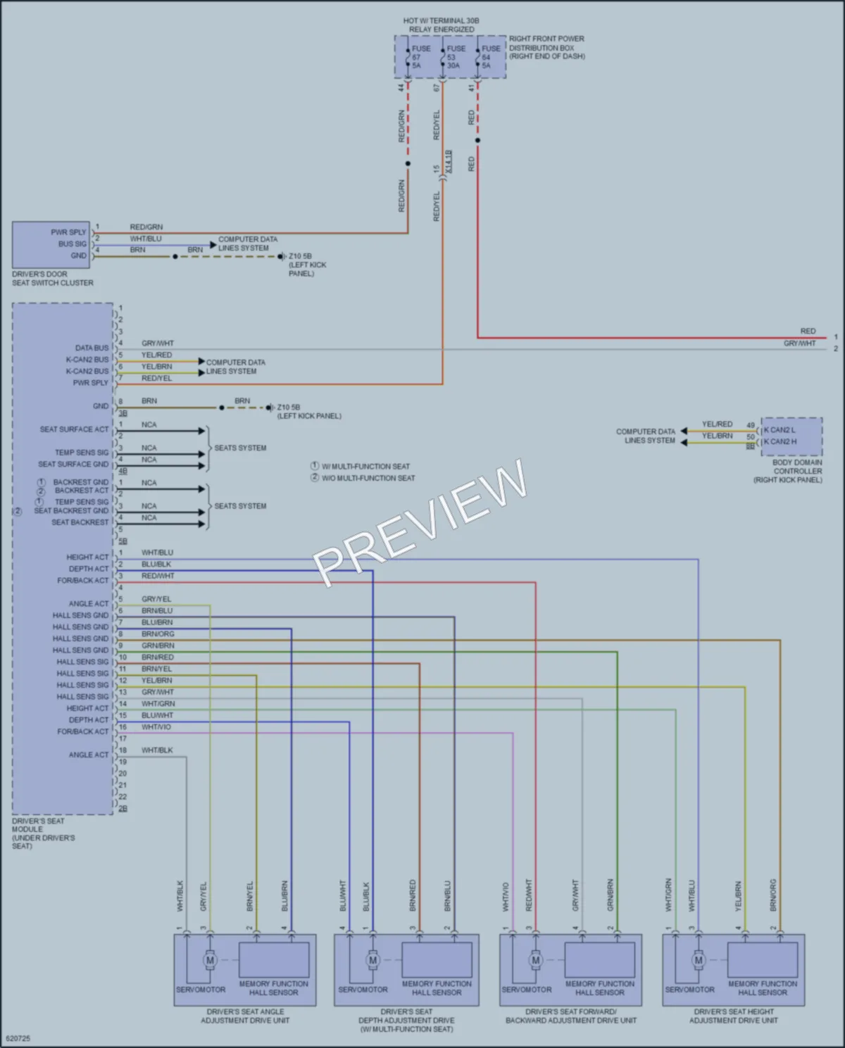 2018 BMW 740i Memory Systems wiring diagram preview
