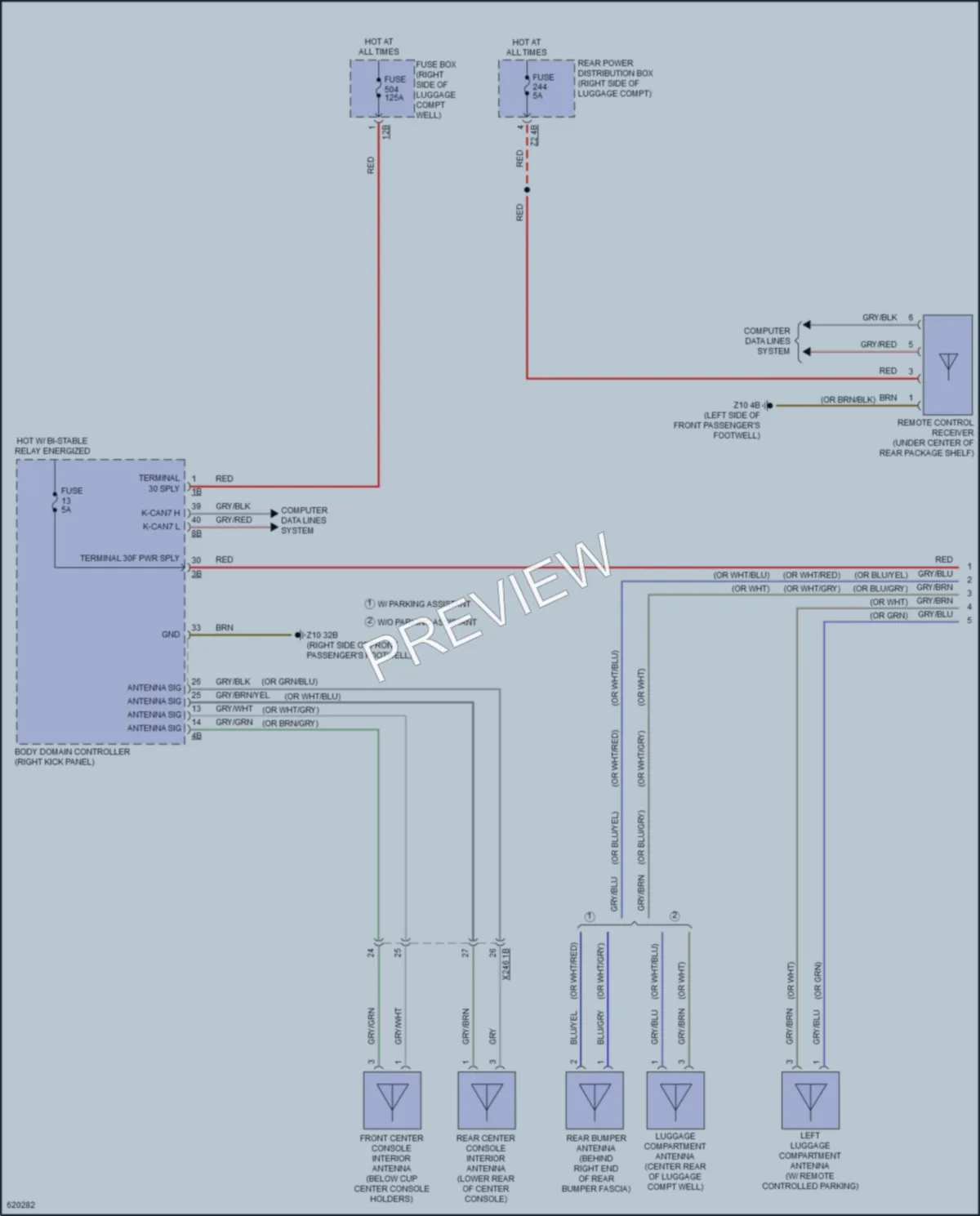 2018 BMW 750i Anti Theft wiring diagram preview