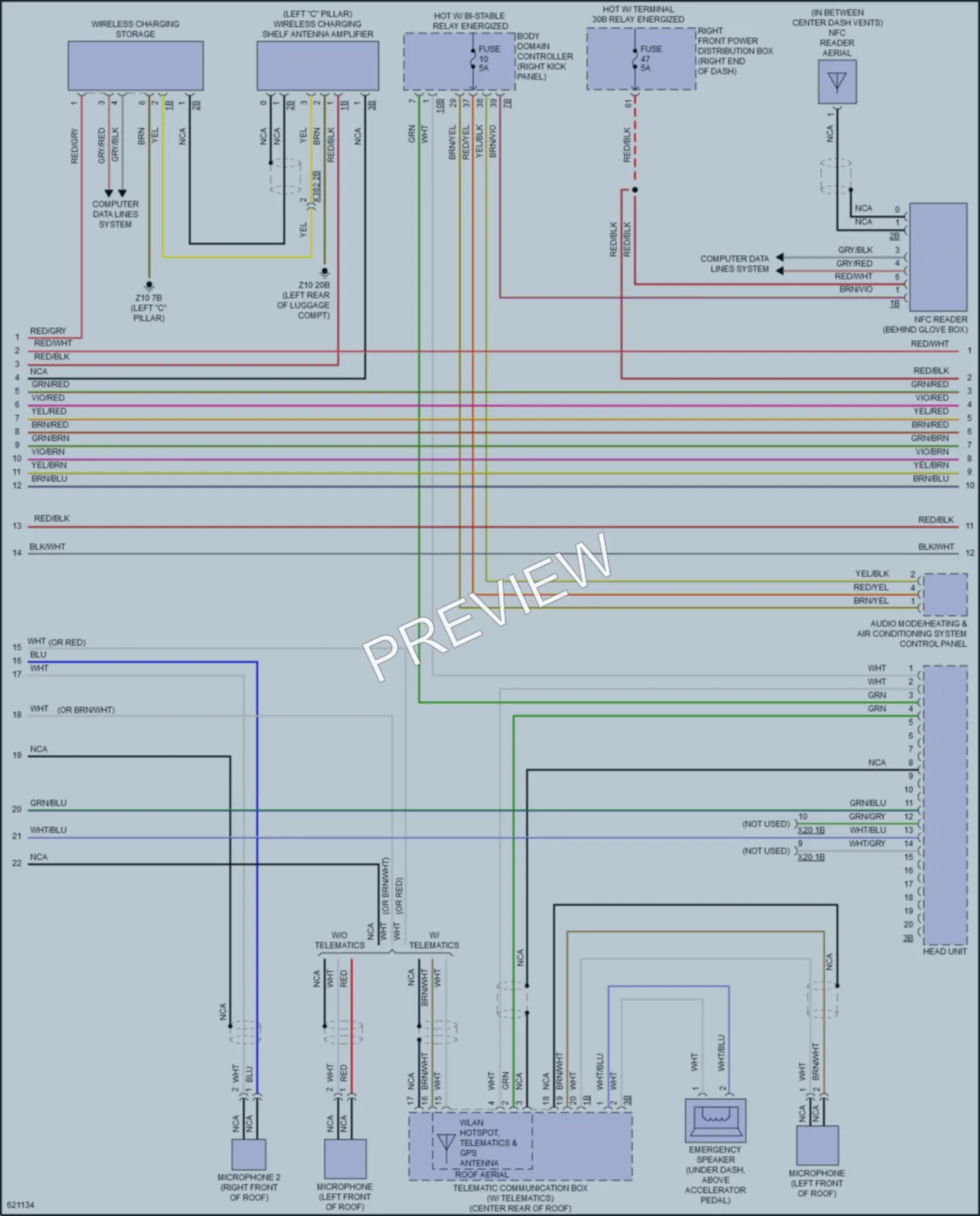2018 BMW 750i Navigation wiring diagram preview