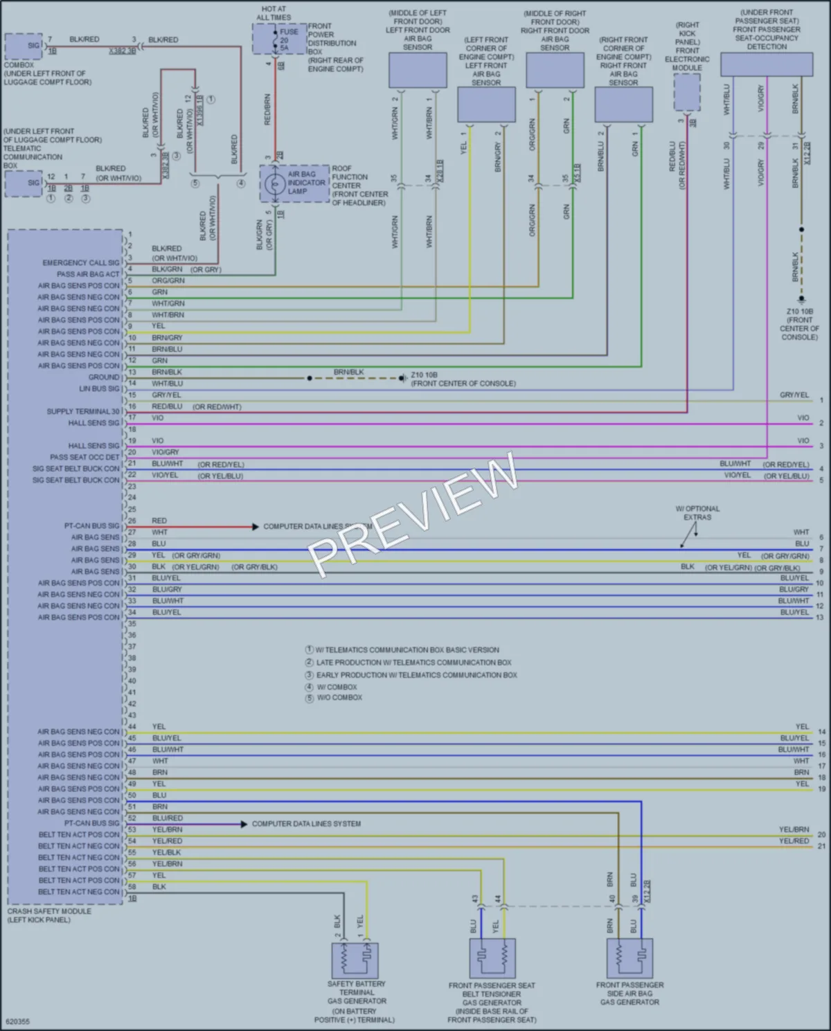 2018 BMW M2 Supplemental Restraints wiring diagram preview