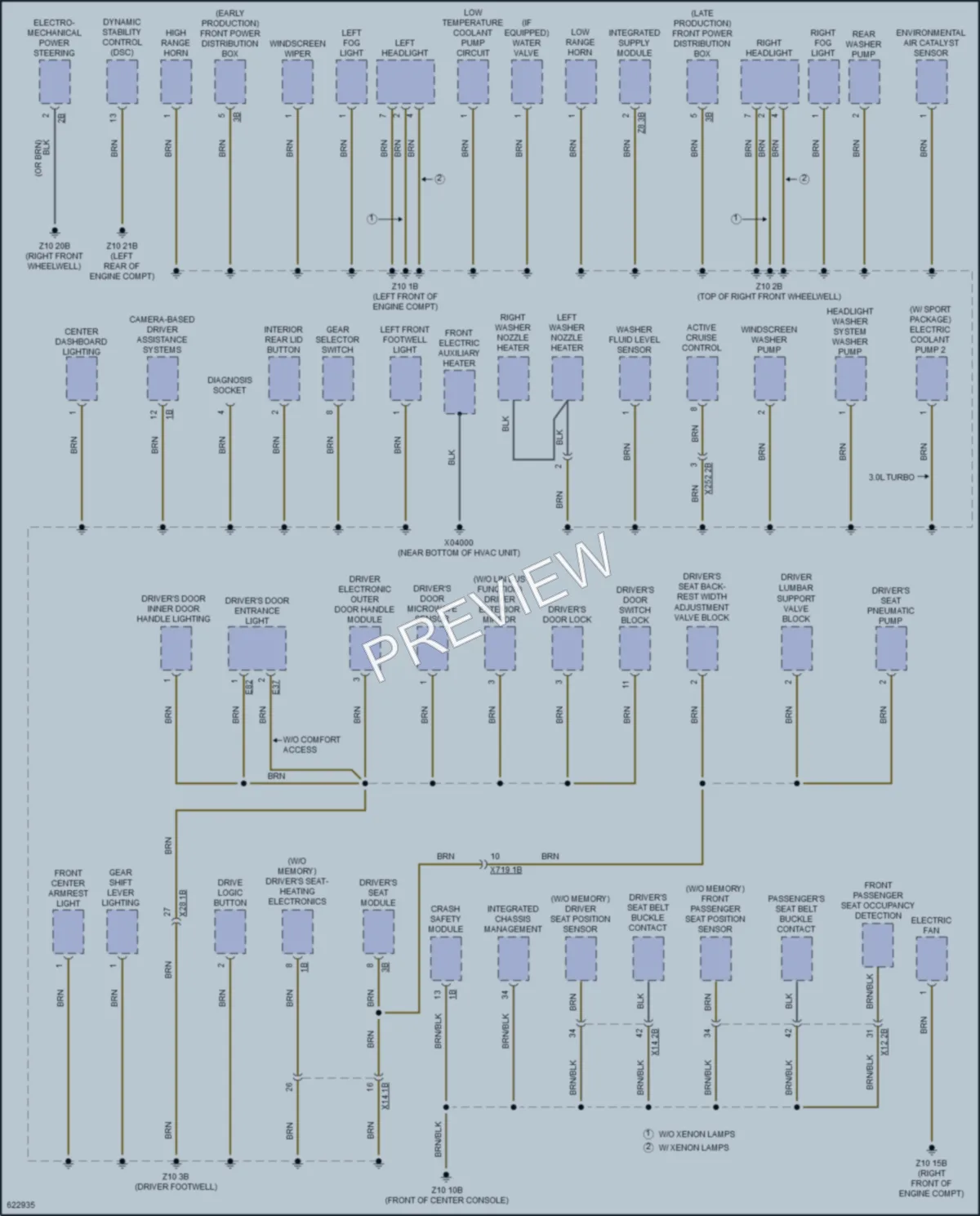2018 BMW M240i Ground Distribution wiring diagram preview