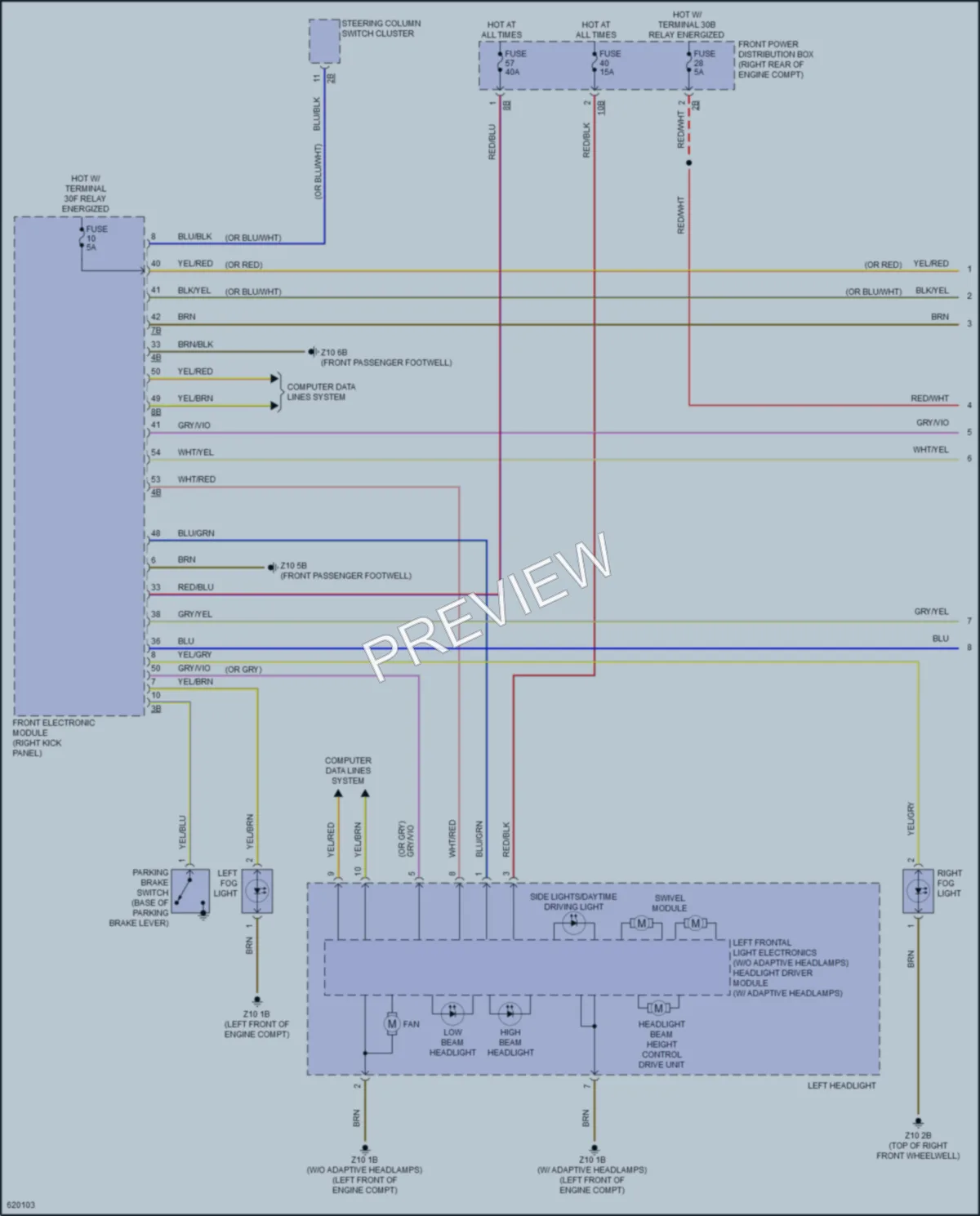 2018 BMW M240i Headlights wiring diagram preview