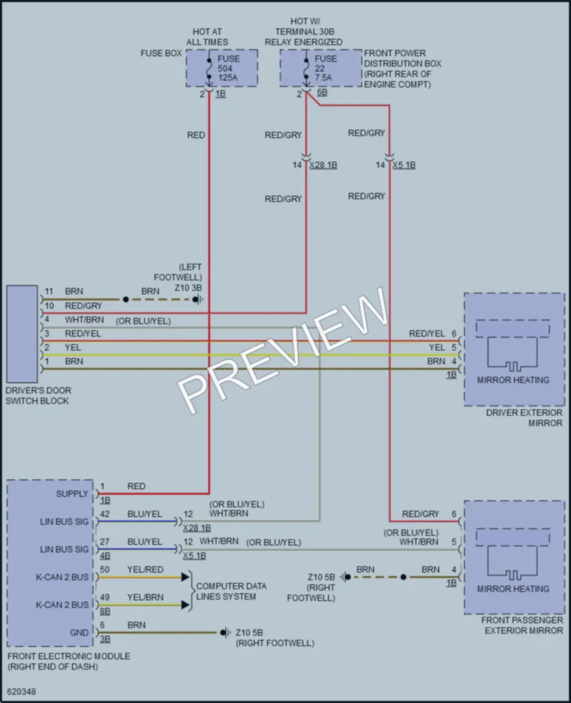 2018 BMW M3 Defoggers wiring diagram preview
