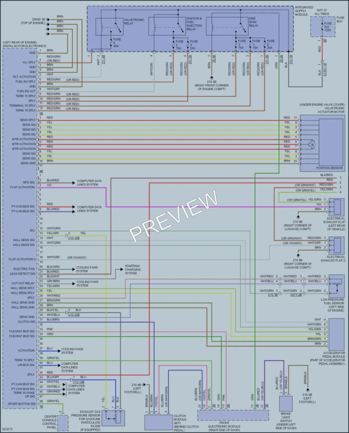 2018 BMW M3 Engine Performance wiring diagram preview