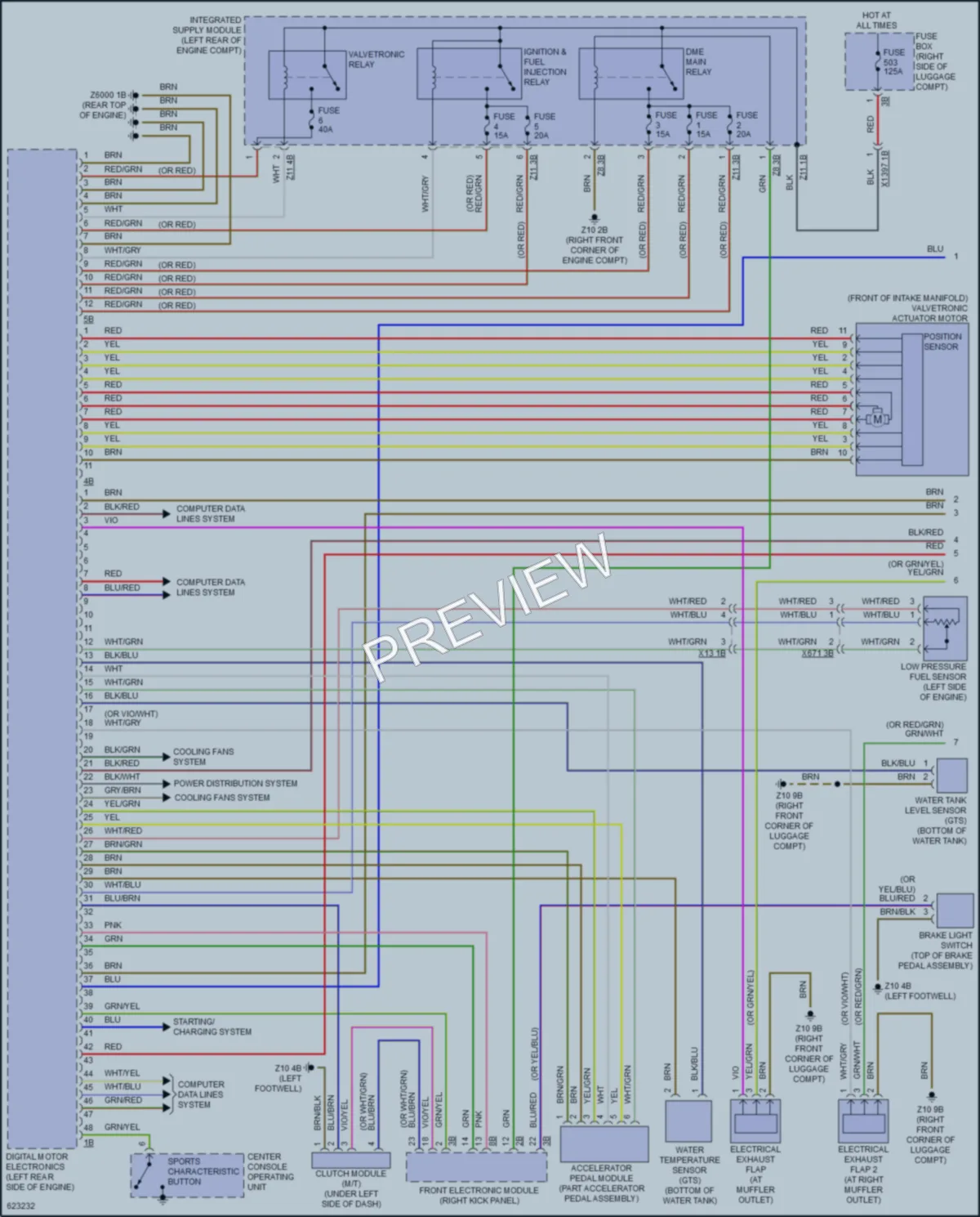 2018 BMW M4 Engine Performance wiring diagram preview