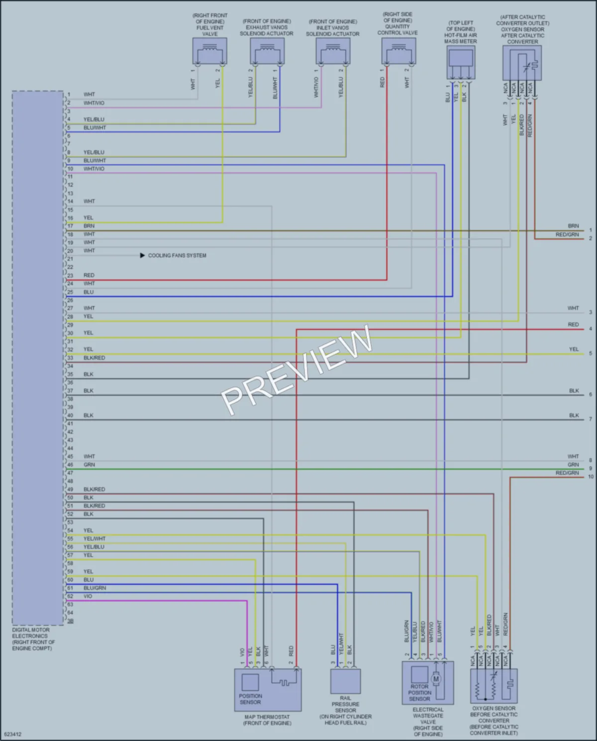 2018 BMW M550i Engine Performance wiring diagram preview