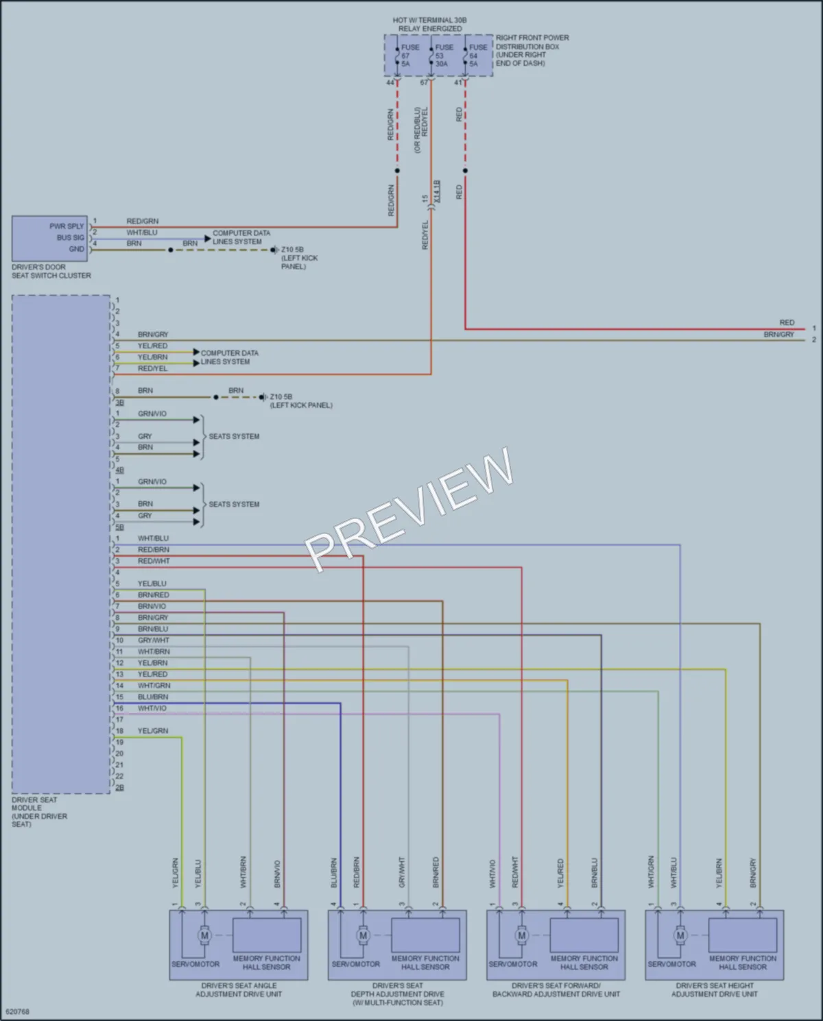 2018 BMW M550i Memory Systems wiring diagram preview