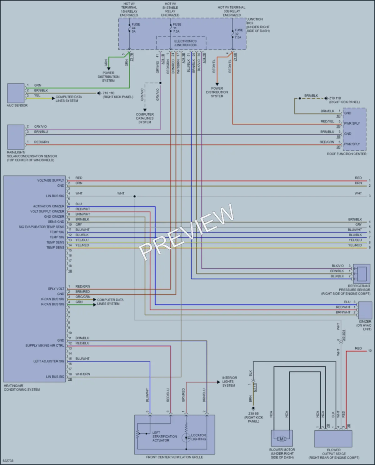 2018 BMW M6 Air Conditioning wiring diagram preview