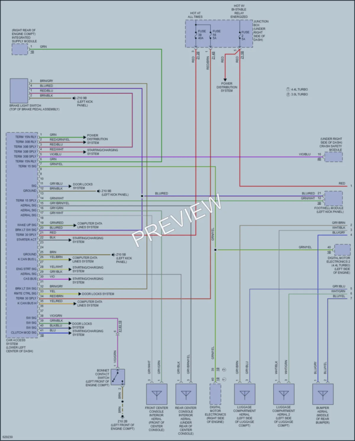 2018 BMW M6GranCoupe Anti Theft wiring diagram preview