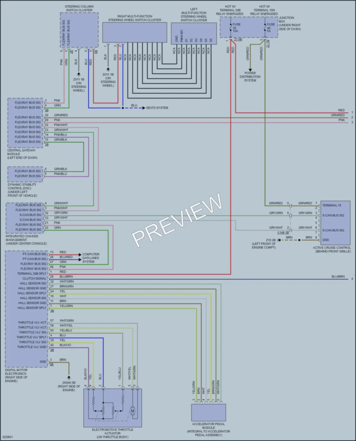 2018 BMW M6GranCoupe Cruise Control wiring diagram preview