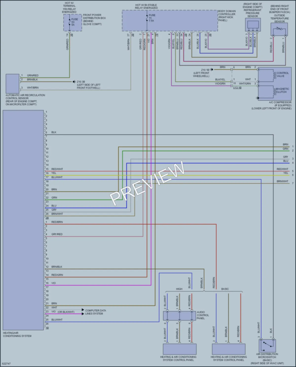 2018 BMW X1 Air Conditioning wiring diagram preview