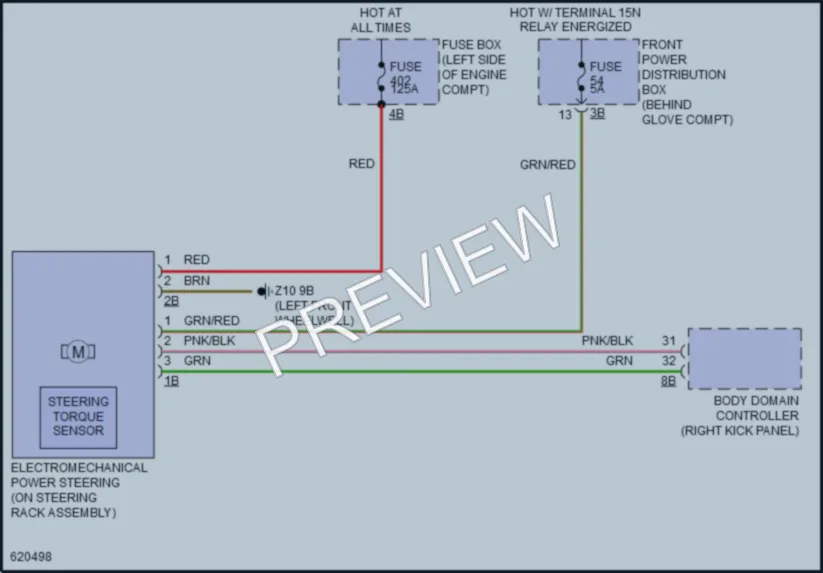 2018 BMW X1 Electronic Power Steering wiring diagram preview