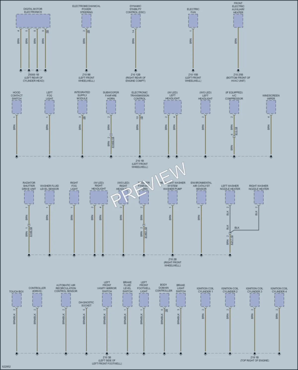2018 BMW X1 Ground Distribution wiring diagram preview