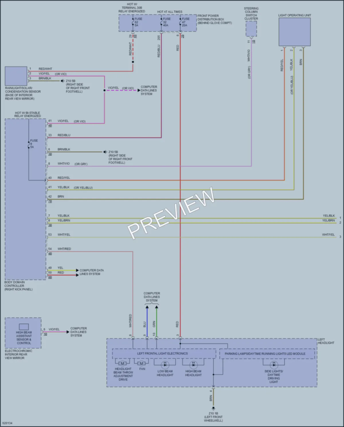 2018 BMW X1 Headlights wiring diagram preview
