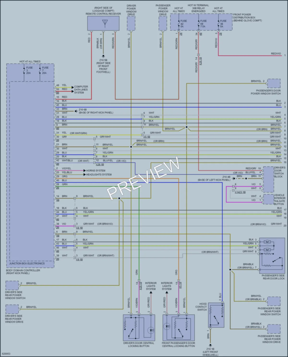 2018 BMW X1 Power Door Locks wiring diagram preview