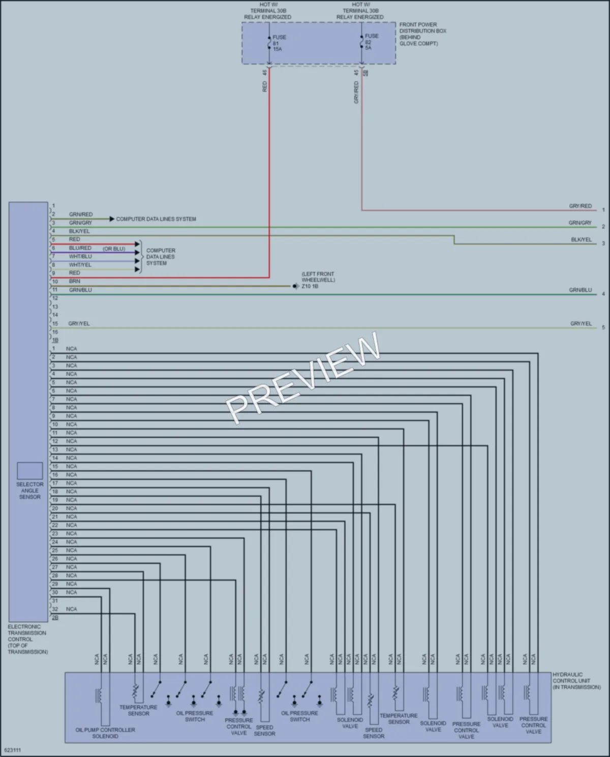 2018 BMW X1 Transmission wiring diagram preview