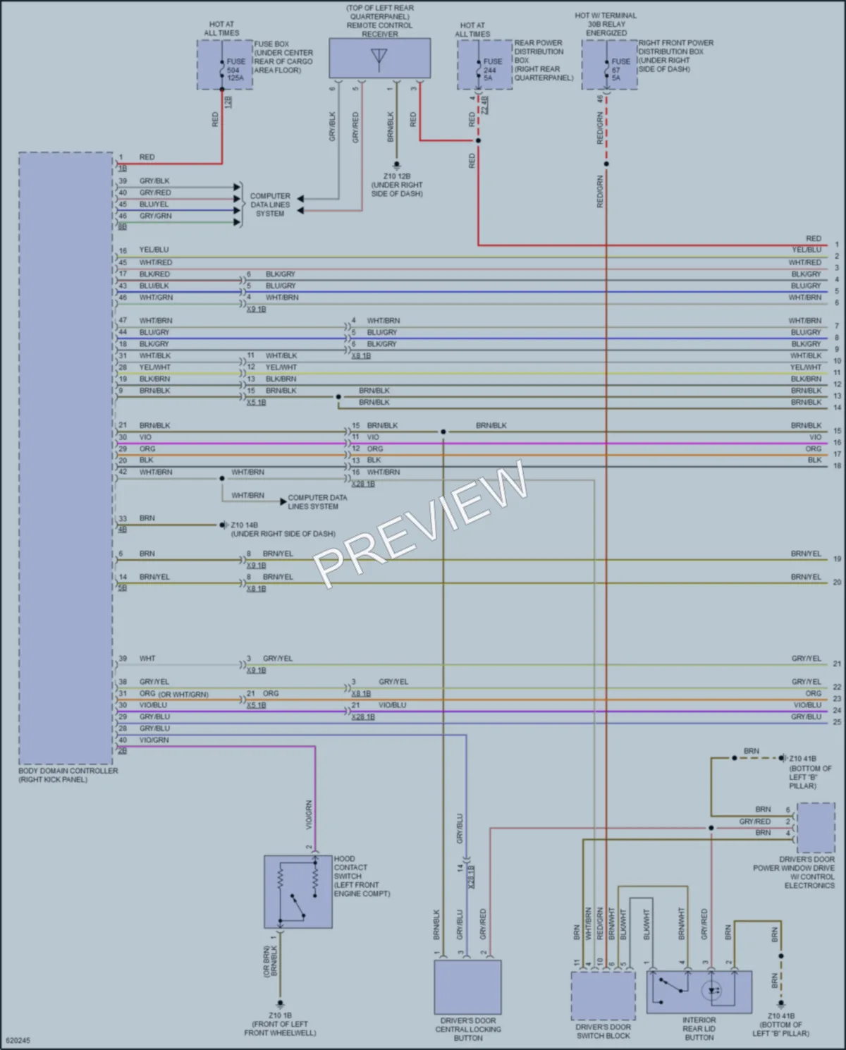 2018 BMW X3 Anti Theft wiring diagram preview