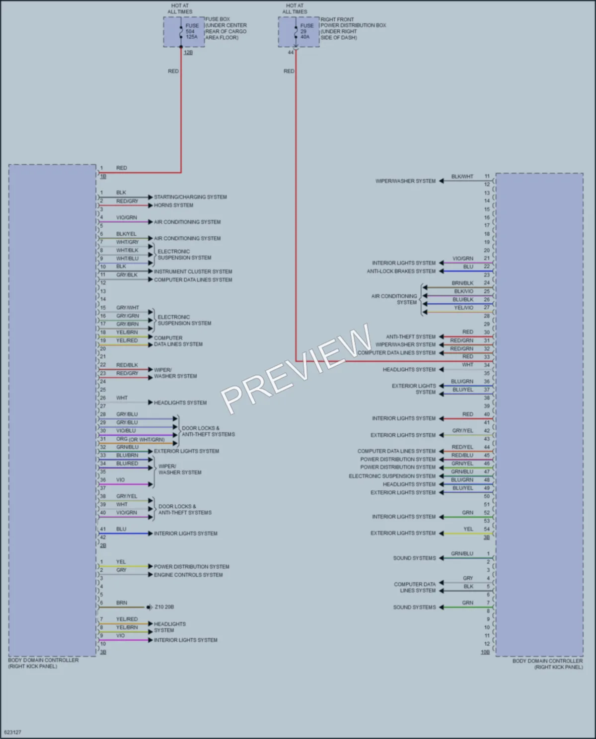 2018 BMW X3 Body Control Modules wiring diagram preview
