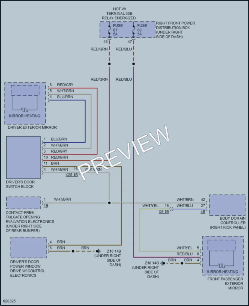 2018 BMW X3 Defoggers wiring diagram preview