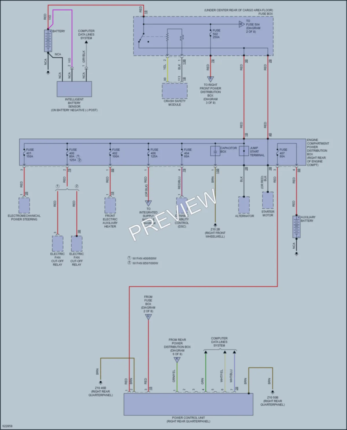 2018 BMW X3 Power Distribution wiring diagram preview