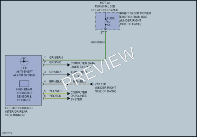 2018 BMW X3 Power Mirrors wiring diagram preview