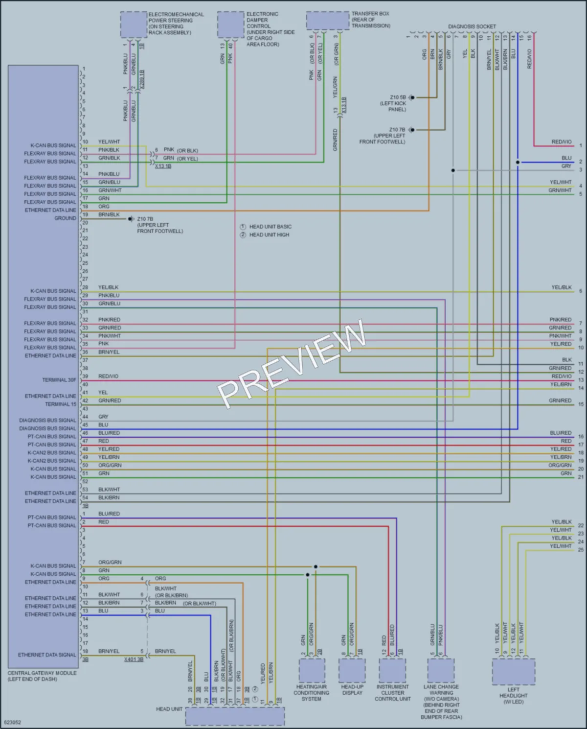 2018 BMW X4 Computer Data Lines wiring diagram preview
