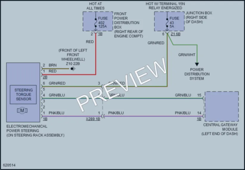 2018 BMW X4 Electronic Power Steering wiring diagram preview
