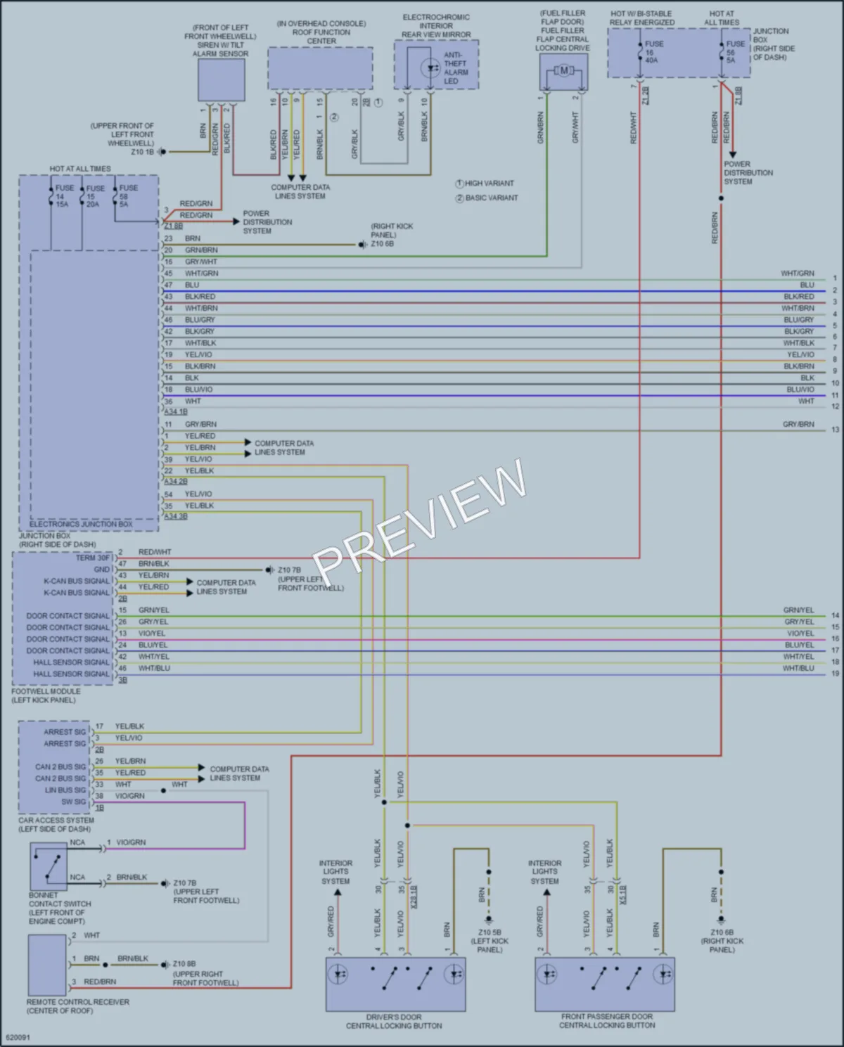 2018 BMW X4 Power Door Locks wiring diagram preview