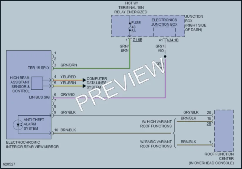 2018 BMW X4 Power Mirrors wiring diagram preview