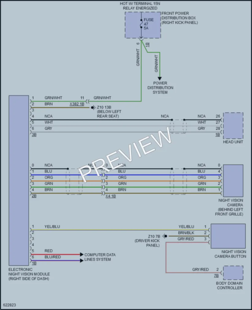 2018 BMW X5 Instrument Cluster wiring diagram preview