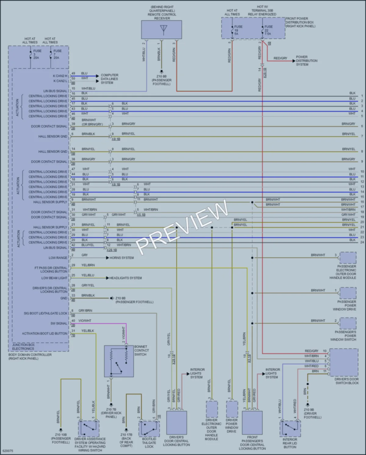 2018 BMW X5 Power Door Locks wiring diagram preview
