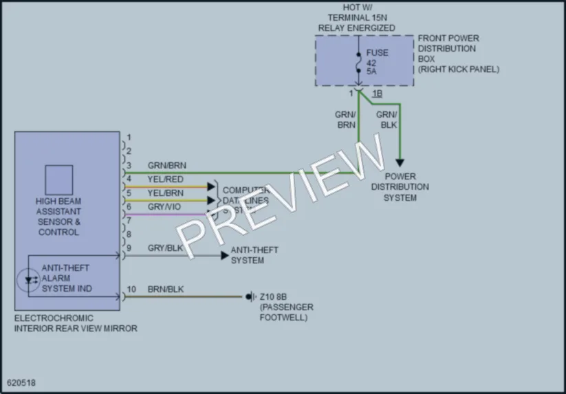 2018 BMW X5 Power Mirrors wiring diagram preview