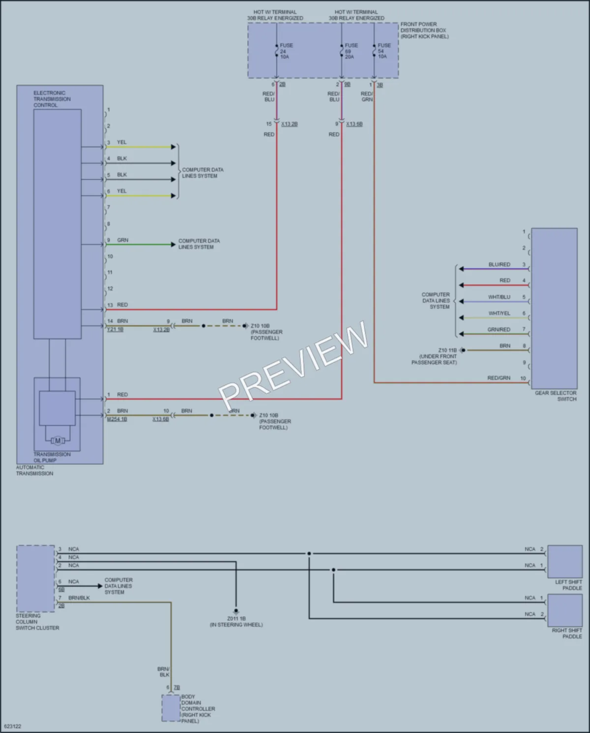 2018 BMW X5 Transmission wiring diagram preview