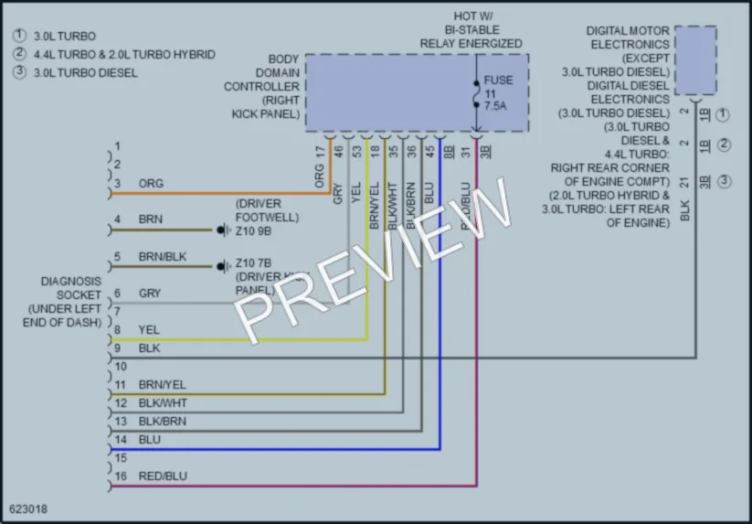 2018 BMW X5M Computer Data Lines wiring diagram preview