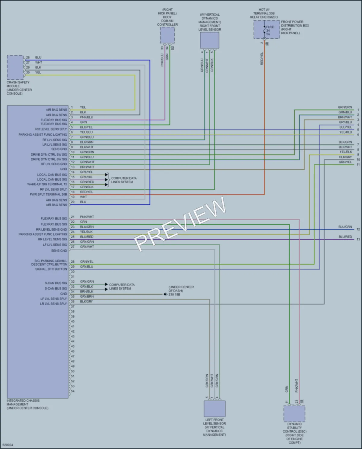 2018 BMW X5M Electronic Suspension wiring diagram preview