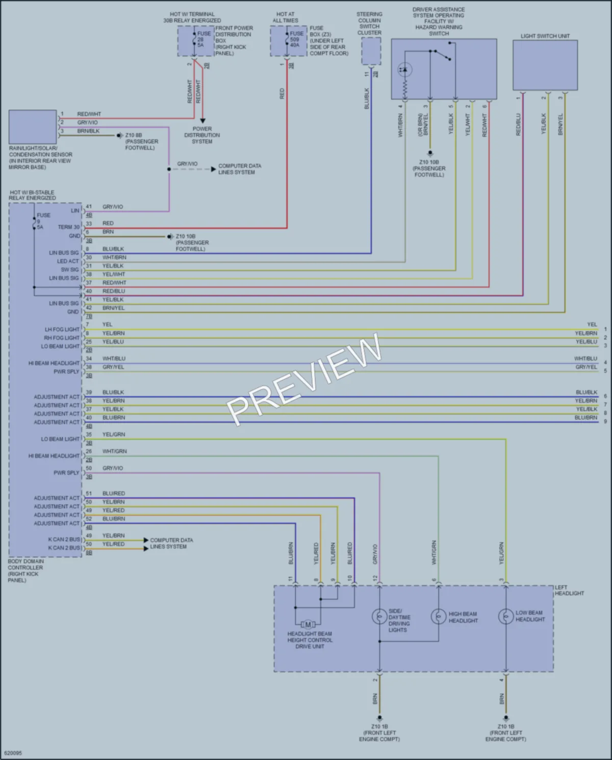 2018 BMW X5M Headlights wiring diagram preview