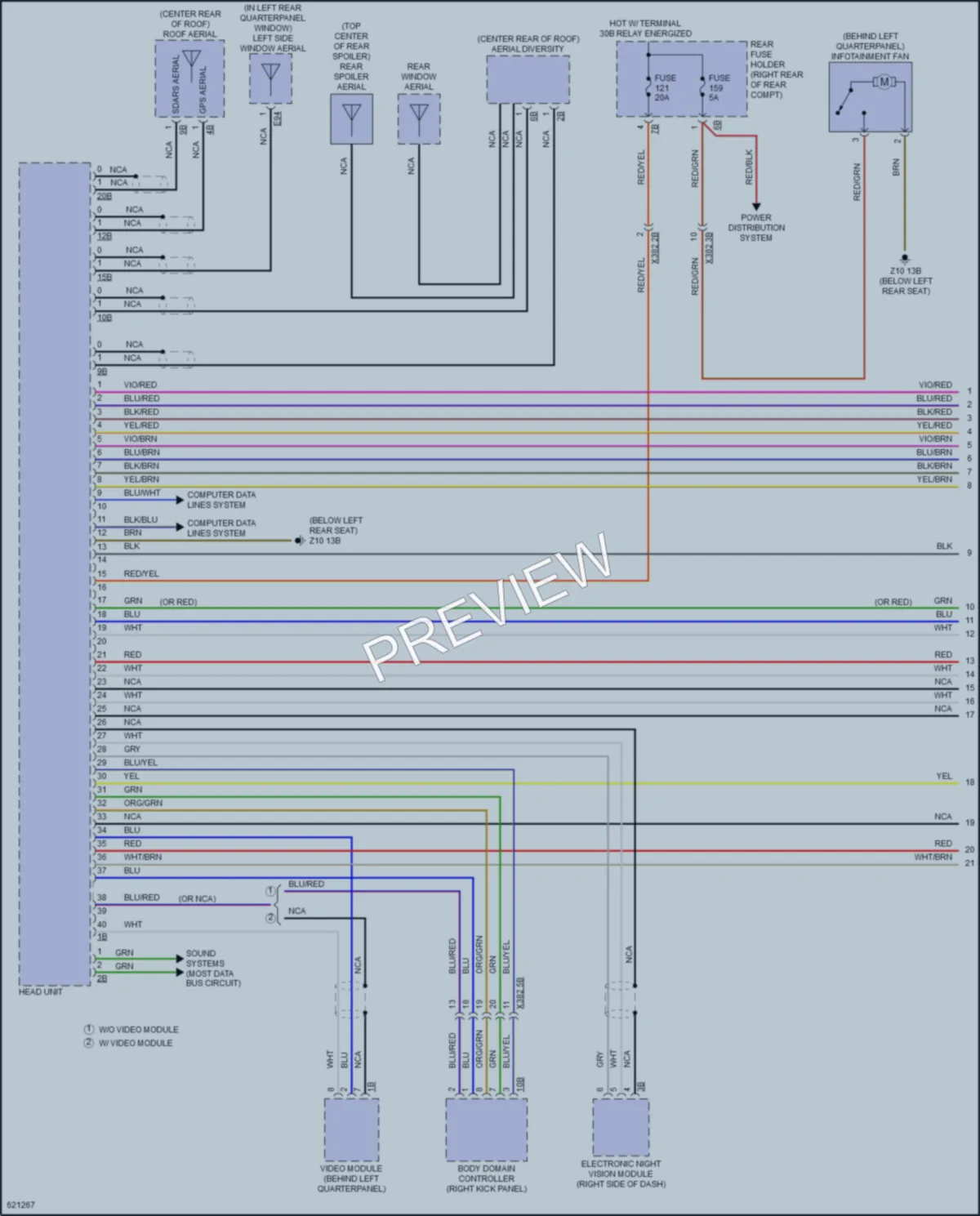 2018 BMW X5M Radio wiring diagram preview