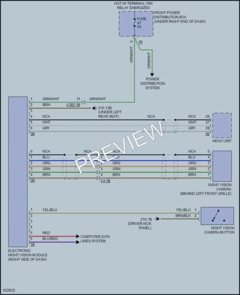 2018 BMW X6 Instrument Cluster wiring diagram preview