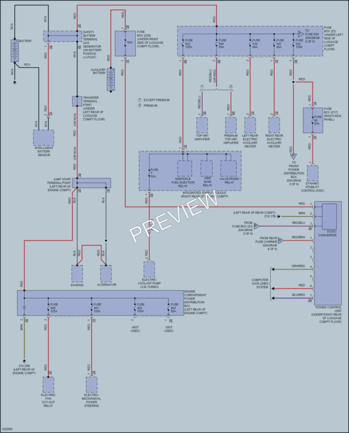 2018 BMW X6 Power Distribution wiring diagram preview