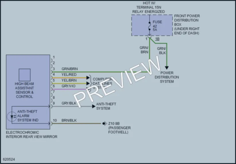 2018 BMW X6 Power Mirrors wiring diagram preview