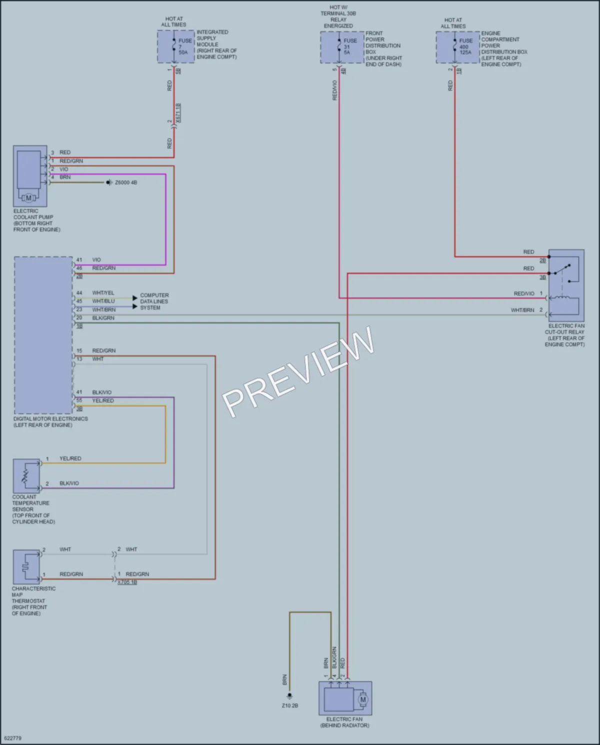 2018 BMW X6M Cooling Fan wiring diagram preview