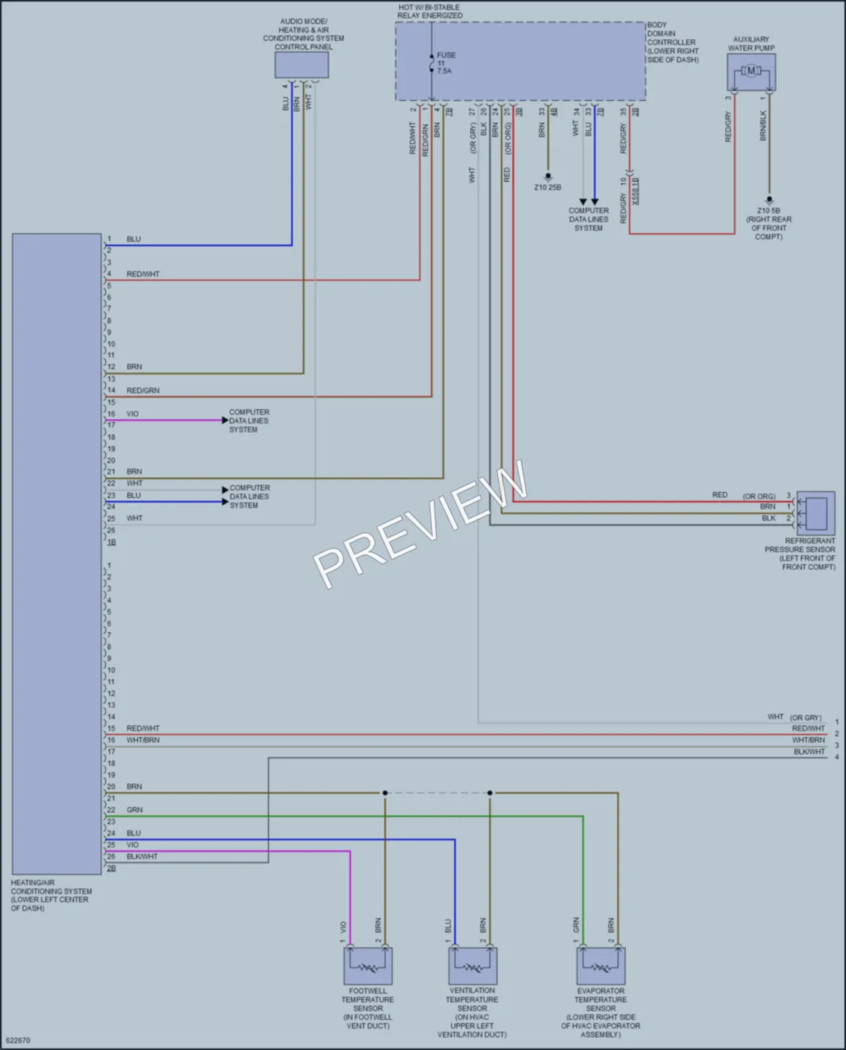 2018 BMW i3s Air Conditioning wiring diagram preview