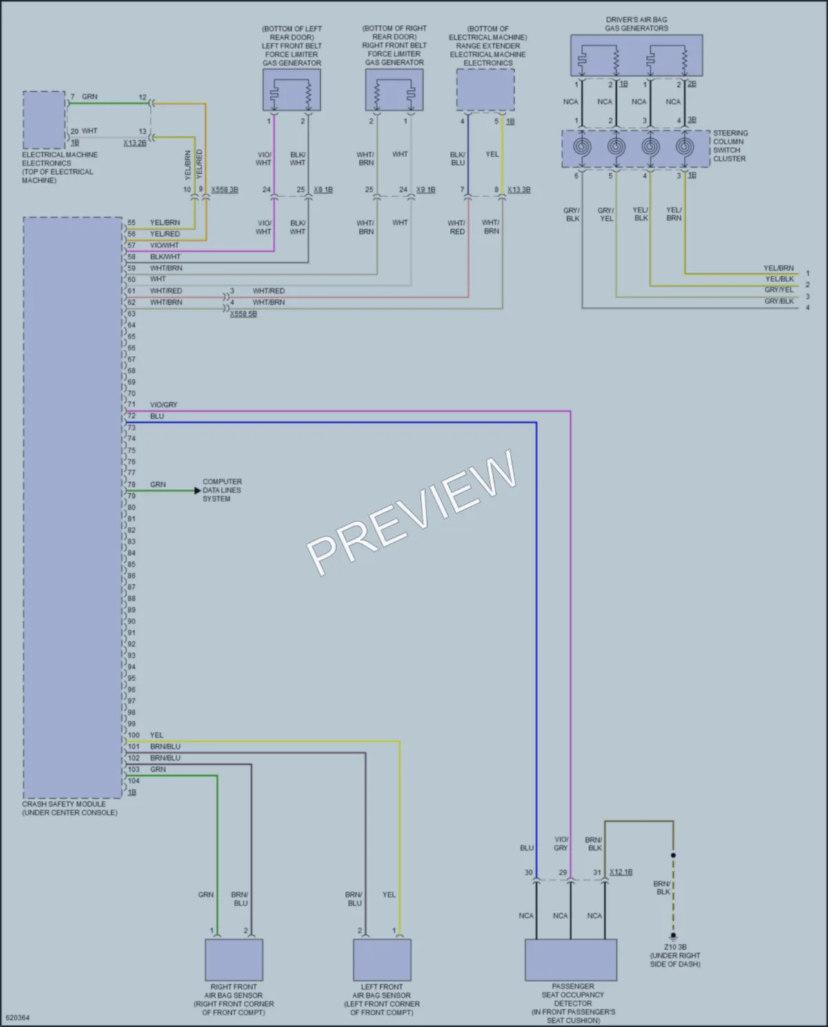 2018 BMW i3s Supplemental Restraints wiring diagram preview
