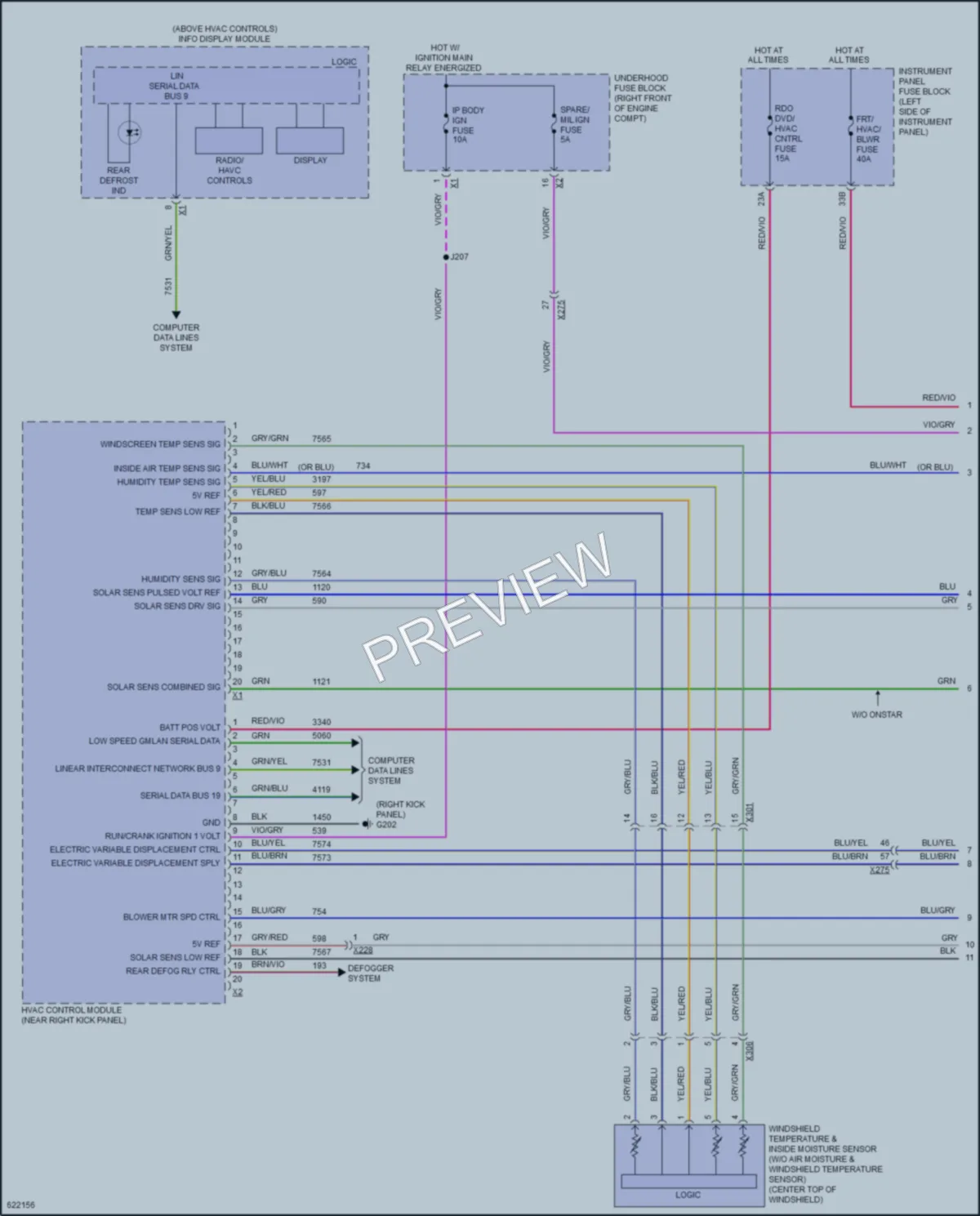 2018 Cadillac ATS Air Conditioning wiring diagram preview