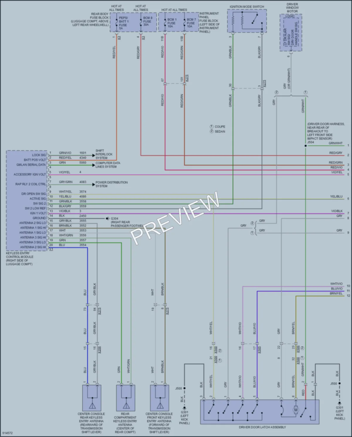 2018 Cadillac ATS Anti Theft wiring diagram preview