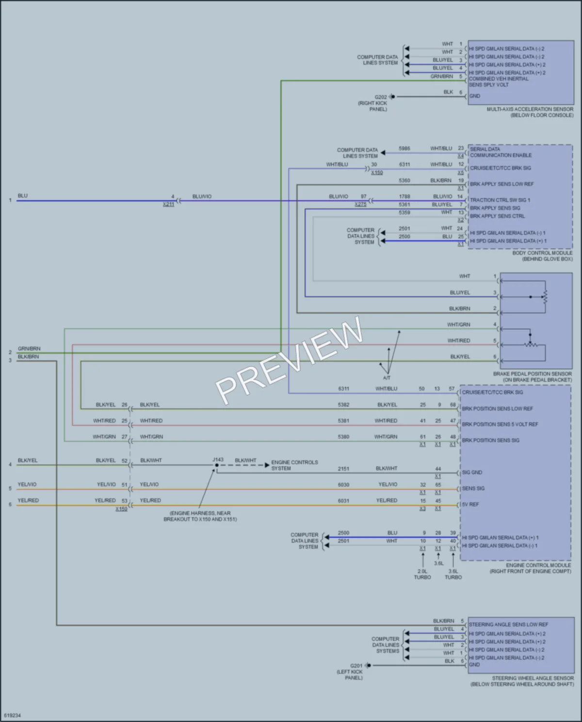 2018 Cadillac ATSV Anti Lock Brakes wiring diagram preview