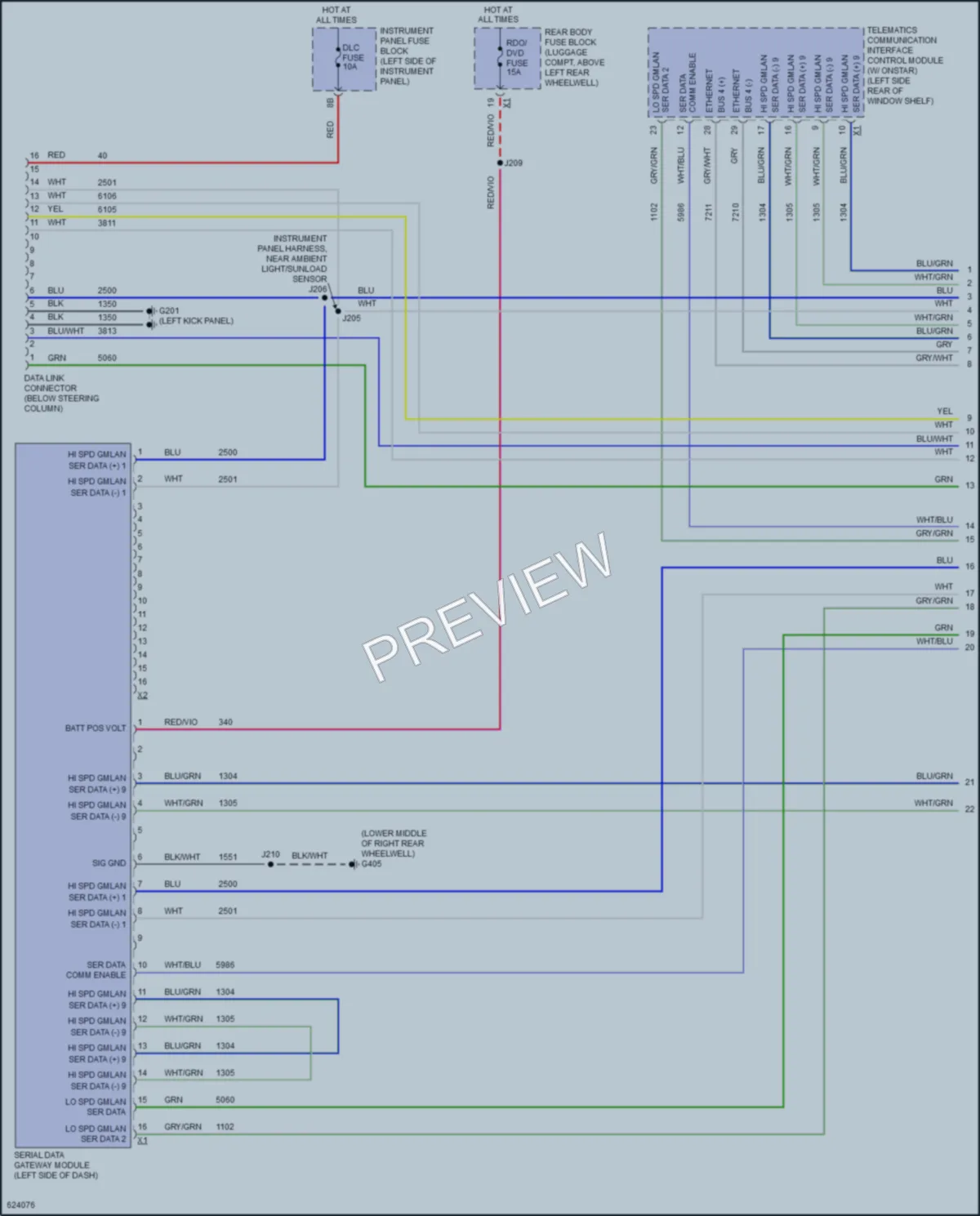 2018 Cadillac ATSV Computer Data Lines wiring diagram preview