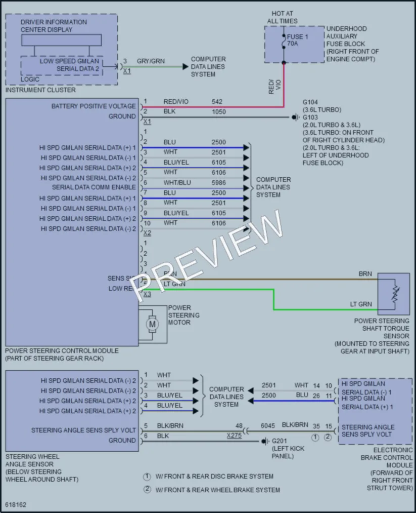 2018 Cadillac ATSV Electronic Power Steering wiring diagram preview