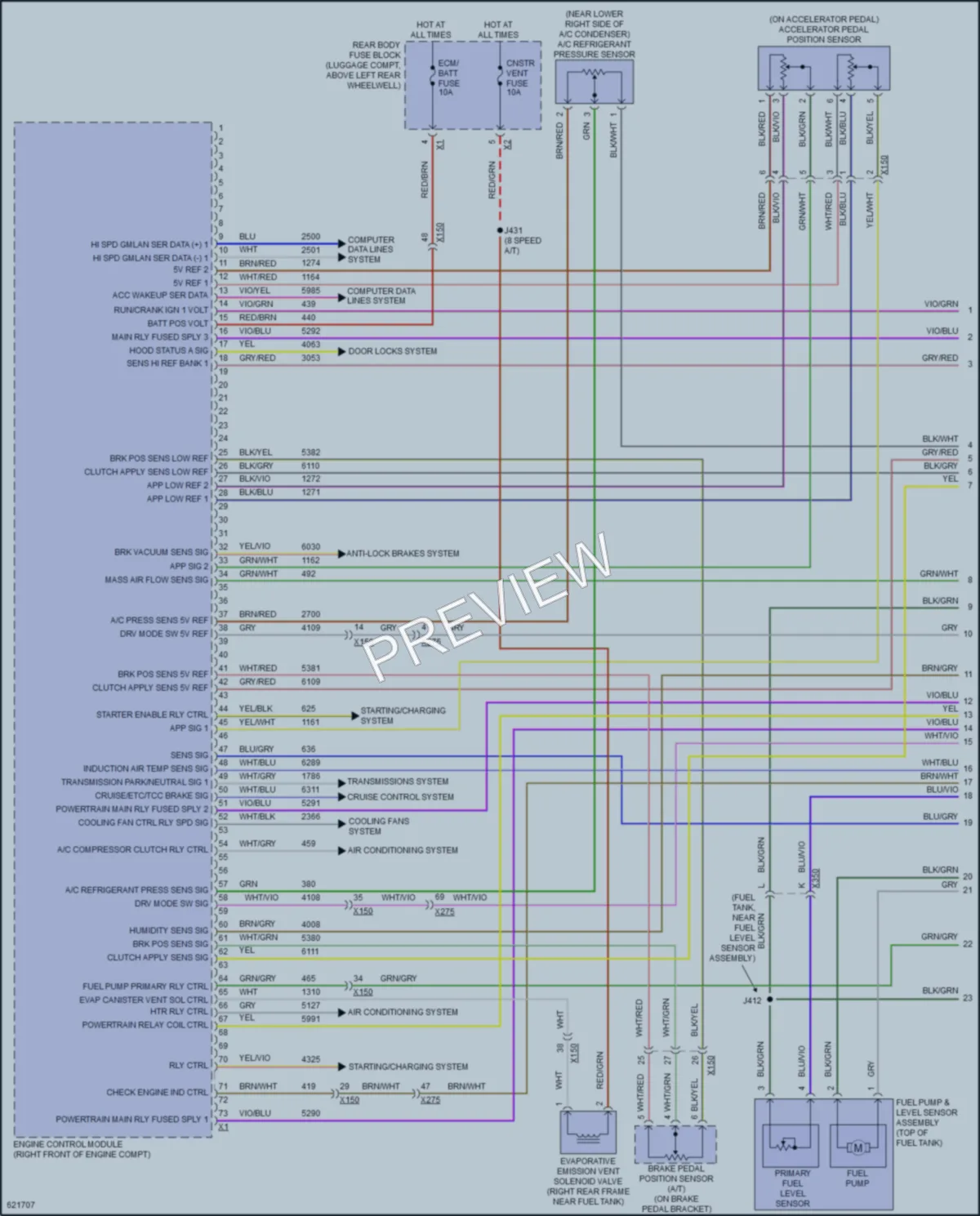 2018 Cadillac ATSV Engine Performance wiring diagram preview