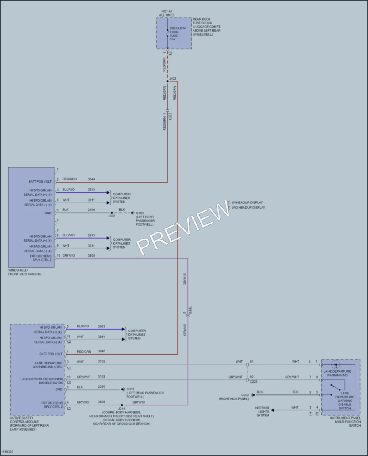 2018 Cadillac ATSV Navigation wiring diagram preview